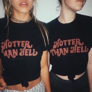 Hotter Than Hell Brandy Melville T Shirt